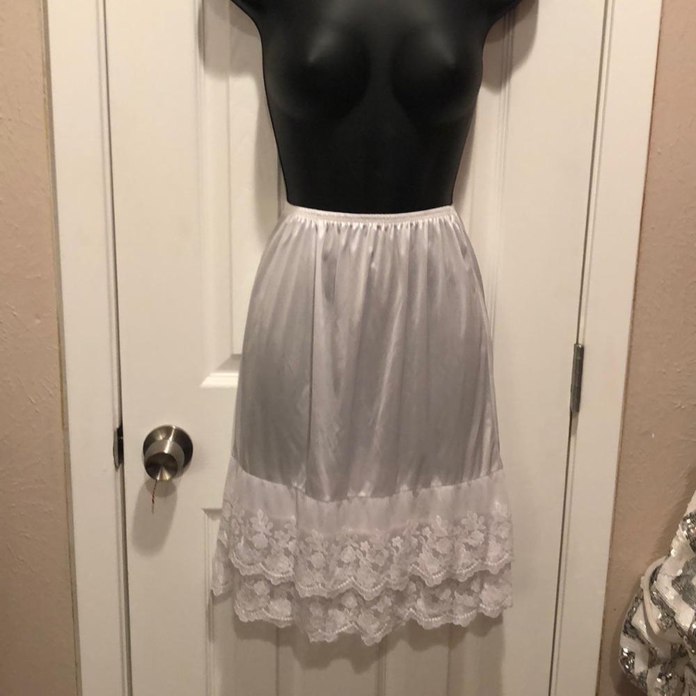 Beautiful white lace slip